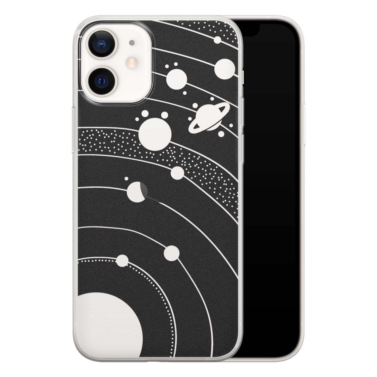 Telefoonhoesje Store iPhone 12 mini siliconen hoesje - Universe space