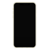 Telefoonhoesje Store iPhone XR siliconen hoesje - Marmer blauw goud