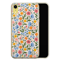 Telefoonhoesje Store iPhone XR siliconen hoesje - Romantische bloemen