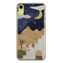 Leuke Telefoonhoesjes iPhone XR siliconen hoesje - Woestijn