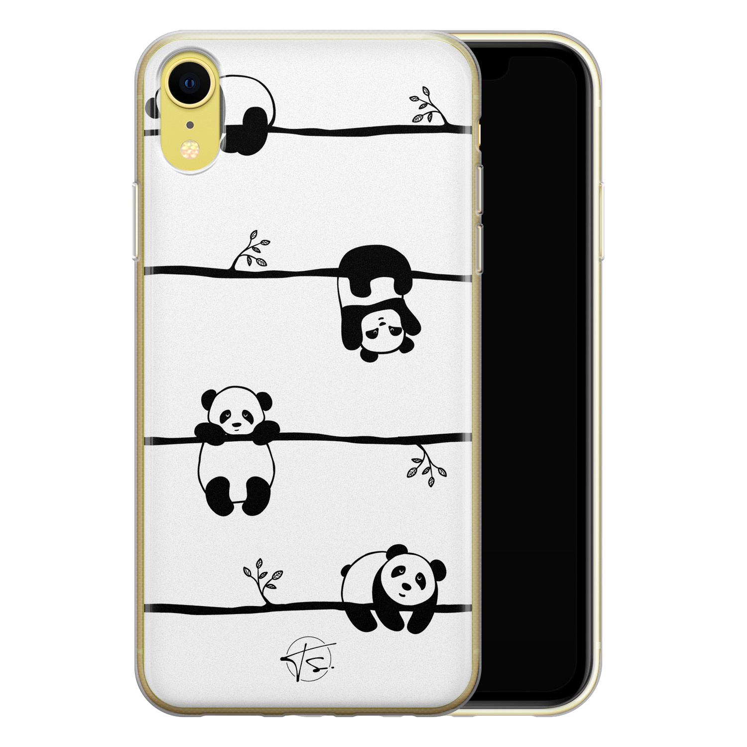 Telefoonhoesje Store iPhone XR siliconen hoesje - Panda