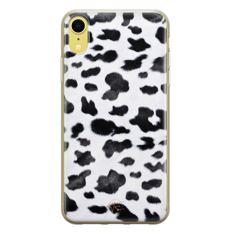 Telefoonhoesje Store iPhone XR siliconen hoesje - Koeienprint
