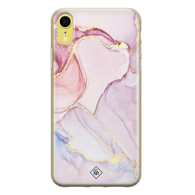 Casimoda iPhone XR siliconen hoesje - Marmer paars
