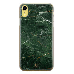 ELLECHIQ iPhone XR siliconen hoesje - Marble jade green