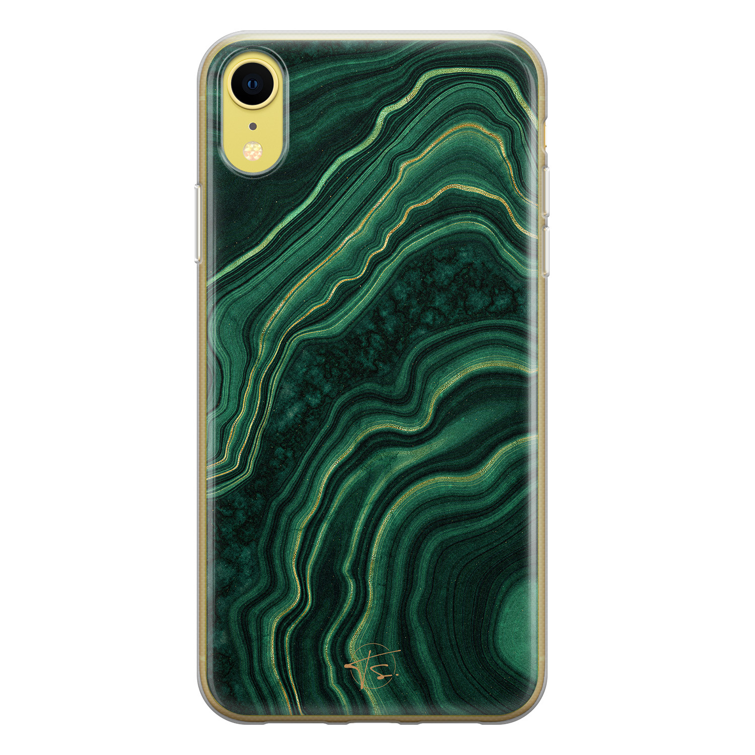 Telefoonhoesje Store iPhone XR siliconen hoesje - Agate groen