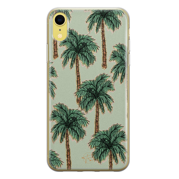 Telefoonhoesje Store iPhone XR siliconen hoesje - Palmbomen