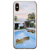 ELLECHIQ iPhone X/XS siliconen hoesje - Tiger pool