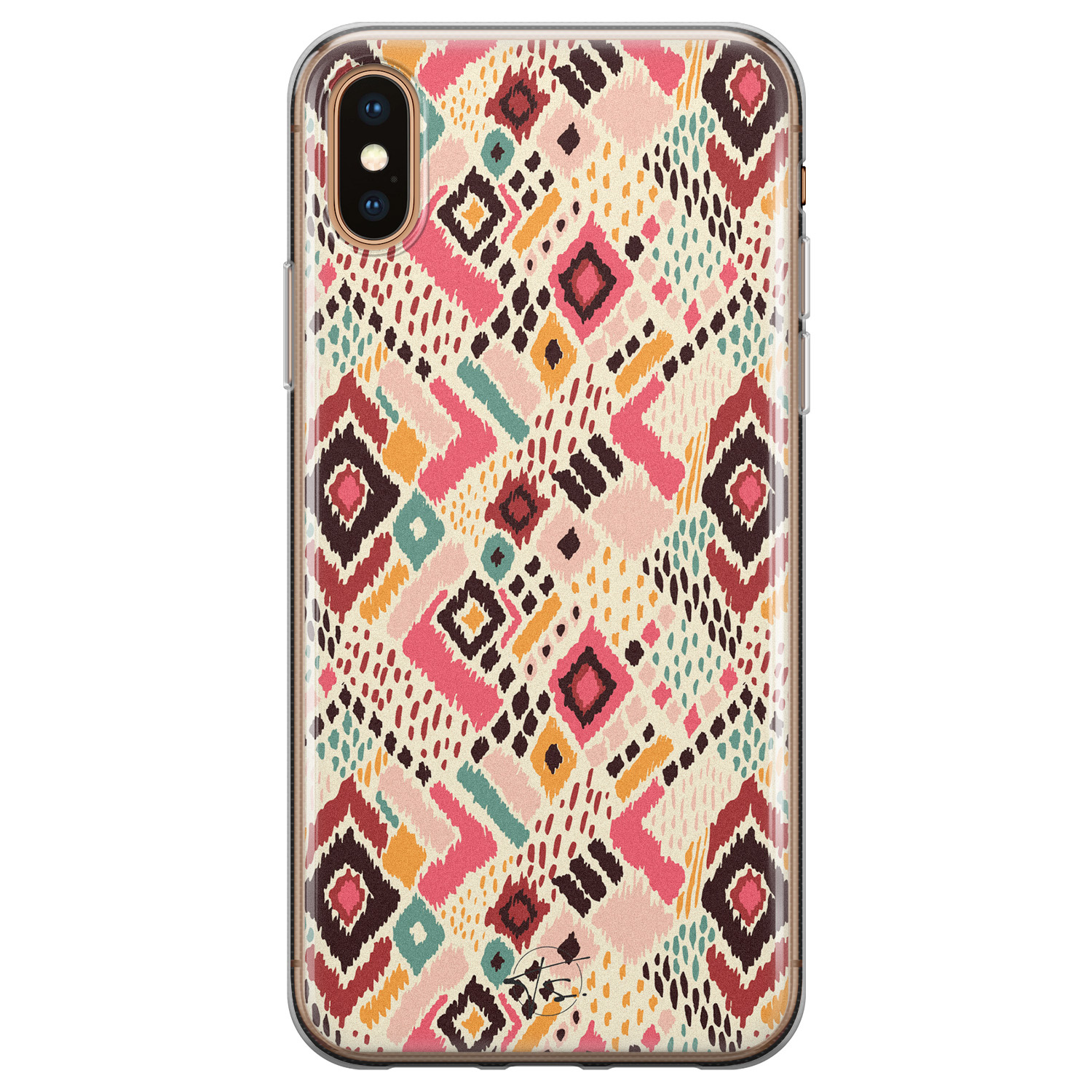 Telefoonhoesje Store iPhone X/XS siliconen hoesje - Boho vibes