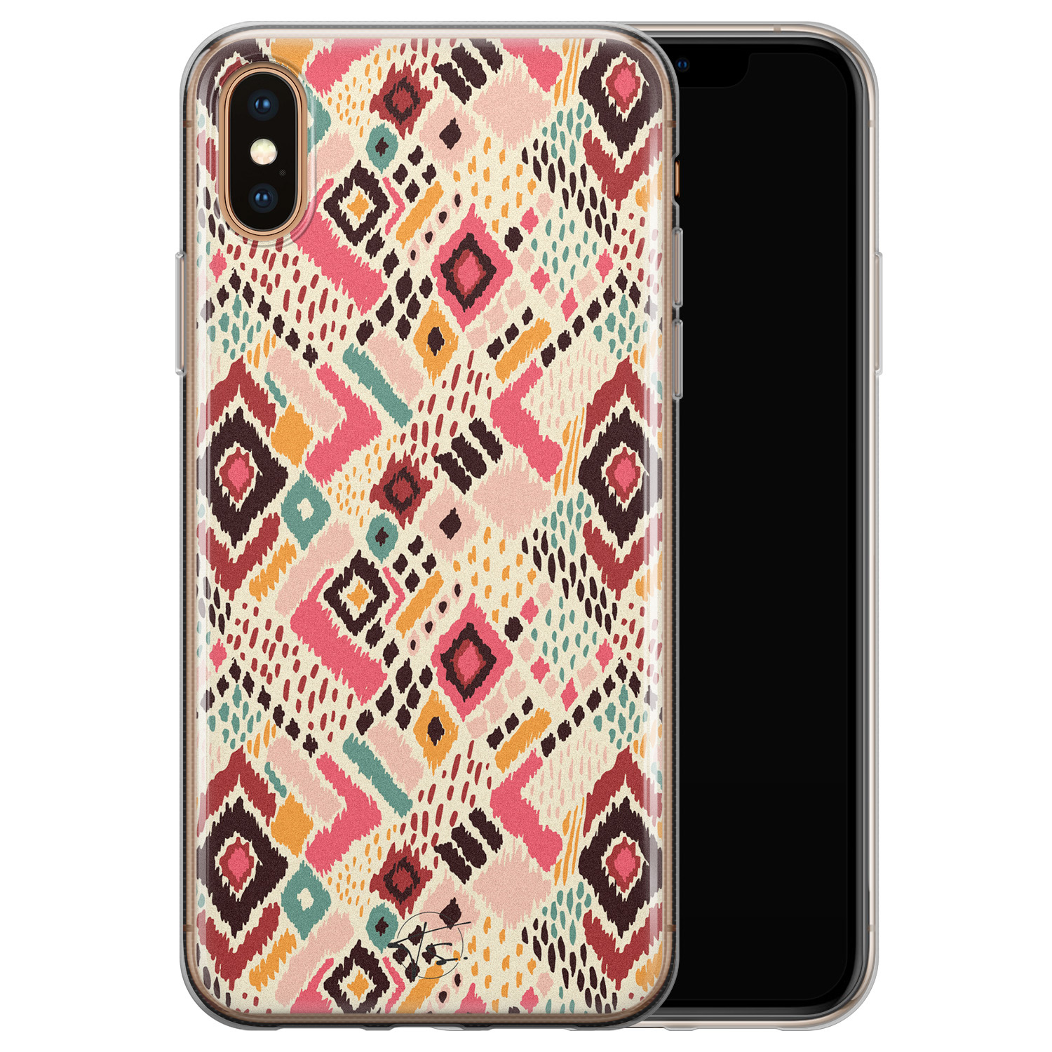 Telefoonhoesje Store iPhone X/XS siliconen hoesje - Boho vibes