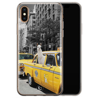 ELLECHIQ iPhone X/XS siliconen hoesje - Lama in taxi