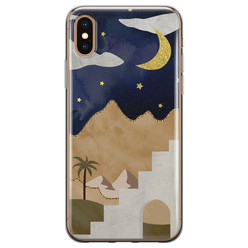 Leuke Telefoonhoesjes iPhone X/XS siliconen hoesje - Woestijn