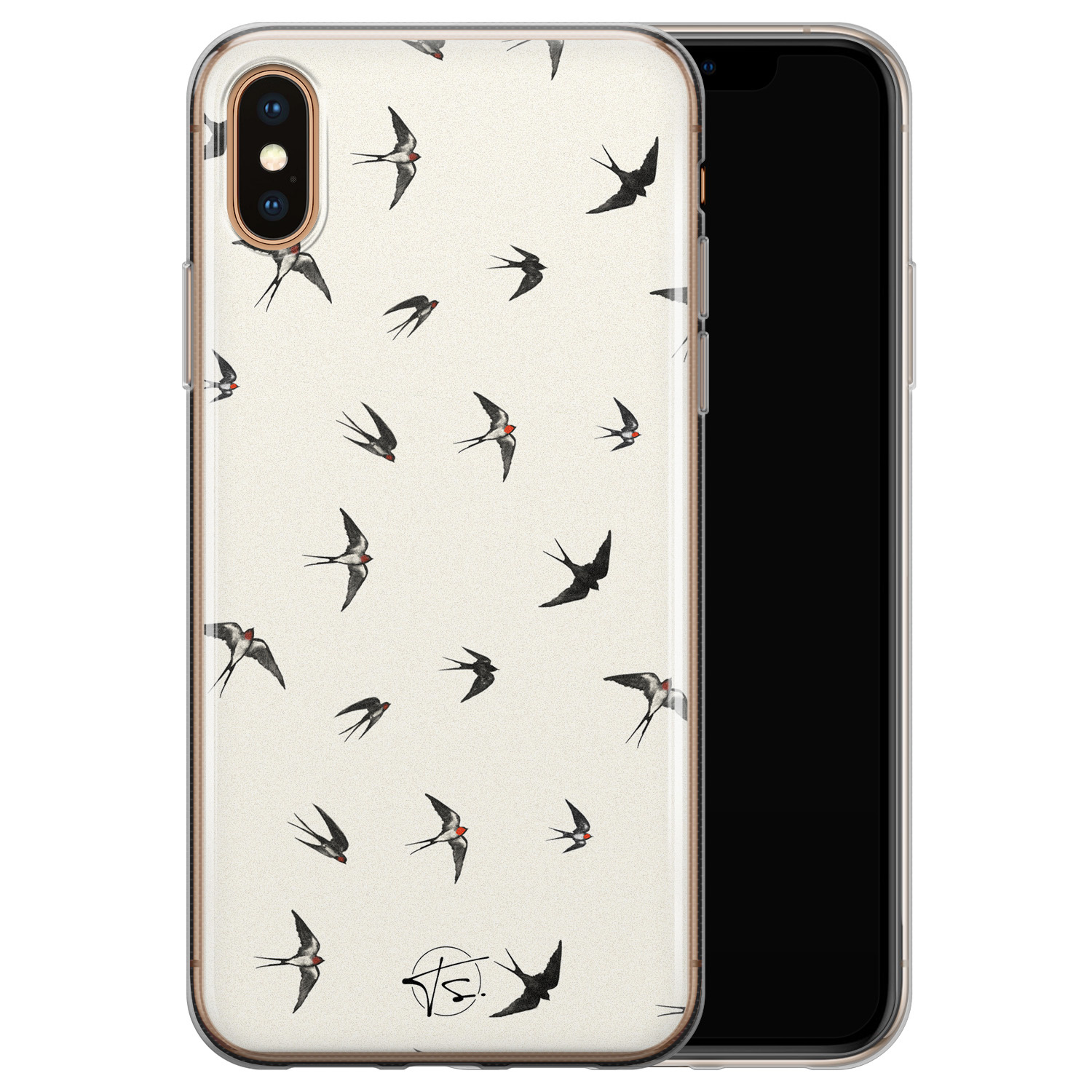 Telefoonhoesje Store iPhone X/XS siliconen hoesje - Freedom birds
