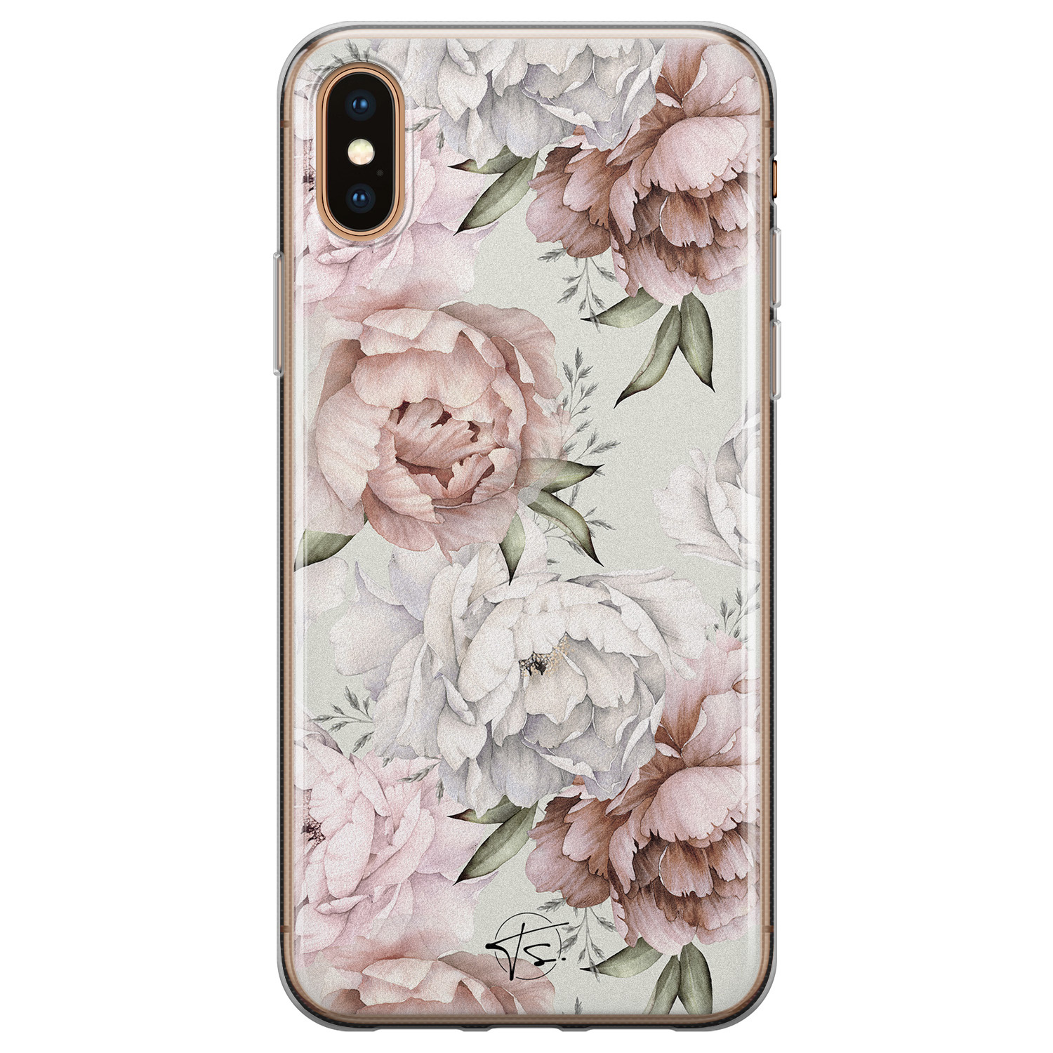 Telefoonhoesje Store iPhone X/XS siliconen hoesje - Classy flowers