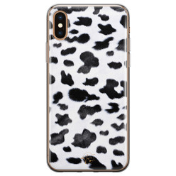 Telefoonhoesje Store iPhone X/XS siliconen hoesje - Koeienprint