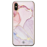 Casimoda iPhone X/XS siliconen hoesje - Marmer paars