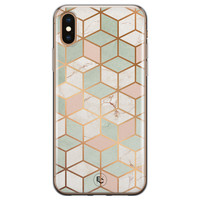 ELLECHIQ iPhone X/XS siliconen hoesje - Pastel Kubus