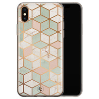 ELLECHIQ iPhone X/XS siliconen hoesje - Pastel Kubus