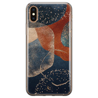 ELLECHIQ iPhone X/XS siliconen hoesje - Abstract Terracotta