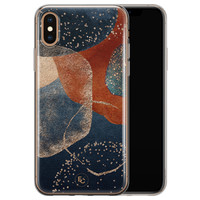 ELLECHIQ iPhone X/XS siliconen hoesje - Abstract Terracotta