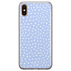 Telefoonhoesje Store iPhone X/XS siliconen hoesje - Lila stippen