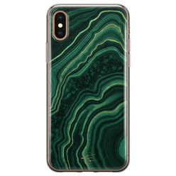 Telefoonhoesje Store iPhone X/XS siliconen hoesje - Agate groen