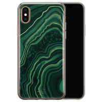 Telefoonhoesje Store iPhone X/XS siliconen hoesje - Agate groen