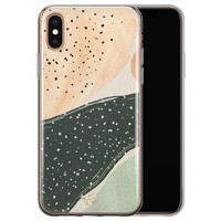 Telefoonhoesje Store iPhone X/XS siliconen hoesje - Abstract peach