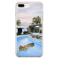 ELLECHIQ iPhone 8 Plus/7 Plus siliconen hoesje - Tiger pool