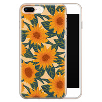 Telefoonhoesje Store iPhone 8 Plus/7 Plus siliconen hoesje - Zonnebloemen