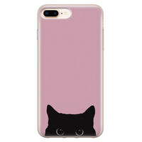 Telefoonhoesje Store iPhone 8 Plus/7 Plus siliconen hoesje - Zwarte kat