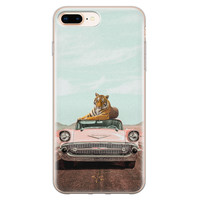ELLECHIQ iPhone 8 Plus/7 Plus siliconen hoesje - Chill tijger