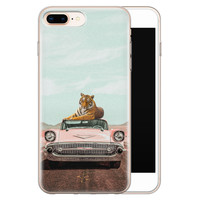 ELLECHIQ iPhone 8 Plus/7 Plus siliconen hoesje - Chill tijger
