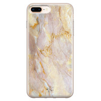 ELLECHIQ iPhone 8 Plus/7 Plus siliconen hoesje - Stay Golden Marble