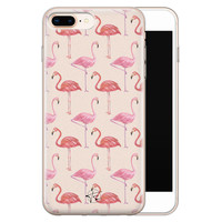 Telefoonhoesje Store iPhone 8 Plus/7 Plus siliconen hoesje - Flamingo