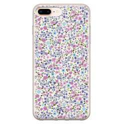 Telefoonhoesje Store iPhone 8 Plus/7 Plus siliconen hoesje - Purple Garden