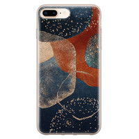 ELLECHIQ iPhone 8 Plus/7 Plus siliconen hoesje - Abstract Terracotta