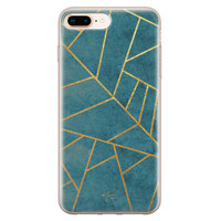 Telefoonhoesje Store iPhone 8 Plus/7 Plus siliconen hoesje - Abstract blauw