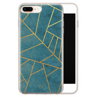 Telefoonhoesje Store iPhone 8 Plus/7 Plus siliconen hoesje - Abstract blauw