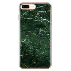 ELLECHIQ iPhone 8 Plus/7 Plus siliconen hoesje - Marble jade green