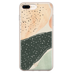 Telefoonhoesje Store iPhone 8 Plus/7 Plus siliconen hoesje - Abstract peach