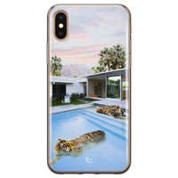 ELLECHIQ iPhone XS Max siliconen hoesje - Tiger pool