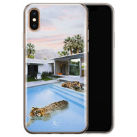 ELLECHIQ iPhone XS Max siliconen hoesje - Chill tijger