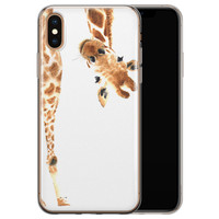 Leuke Telefoonhoesjes iPhone XS Max siliconen hoesje - Giraffe