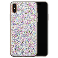 Telefoonhoesje Store iPhone XS Max siliconen hoesje - Purple Garden