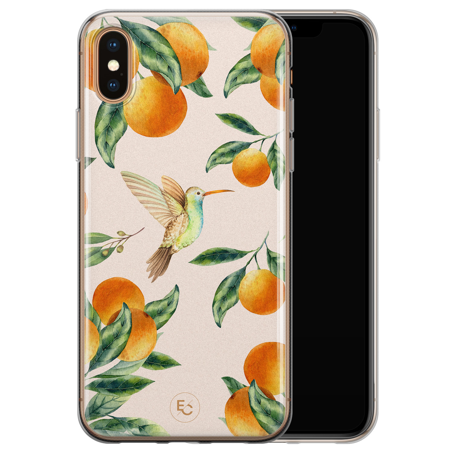 ELLECHIQ iPhone XS Max siliconen hoesje - Tropical Lemonade