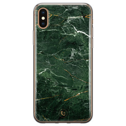 ELLECHIQ iPhone XS Max siliconen hoesje - Marble jade green