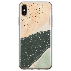 Telefoonhoesje Store iPhone XS Max siliconen hoesje - Abstract peach