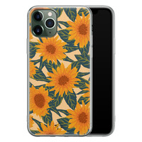 Telefoonhoesje Store iPhone 11 Pro siliconen hoesje - Zonnebloemen