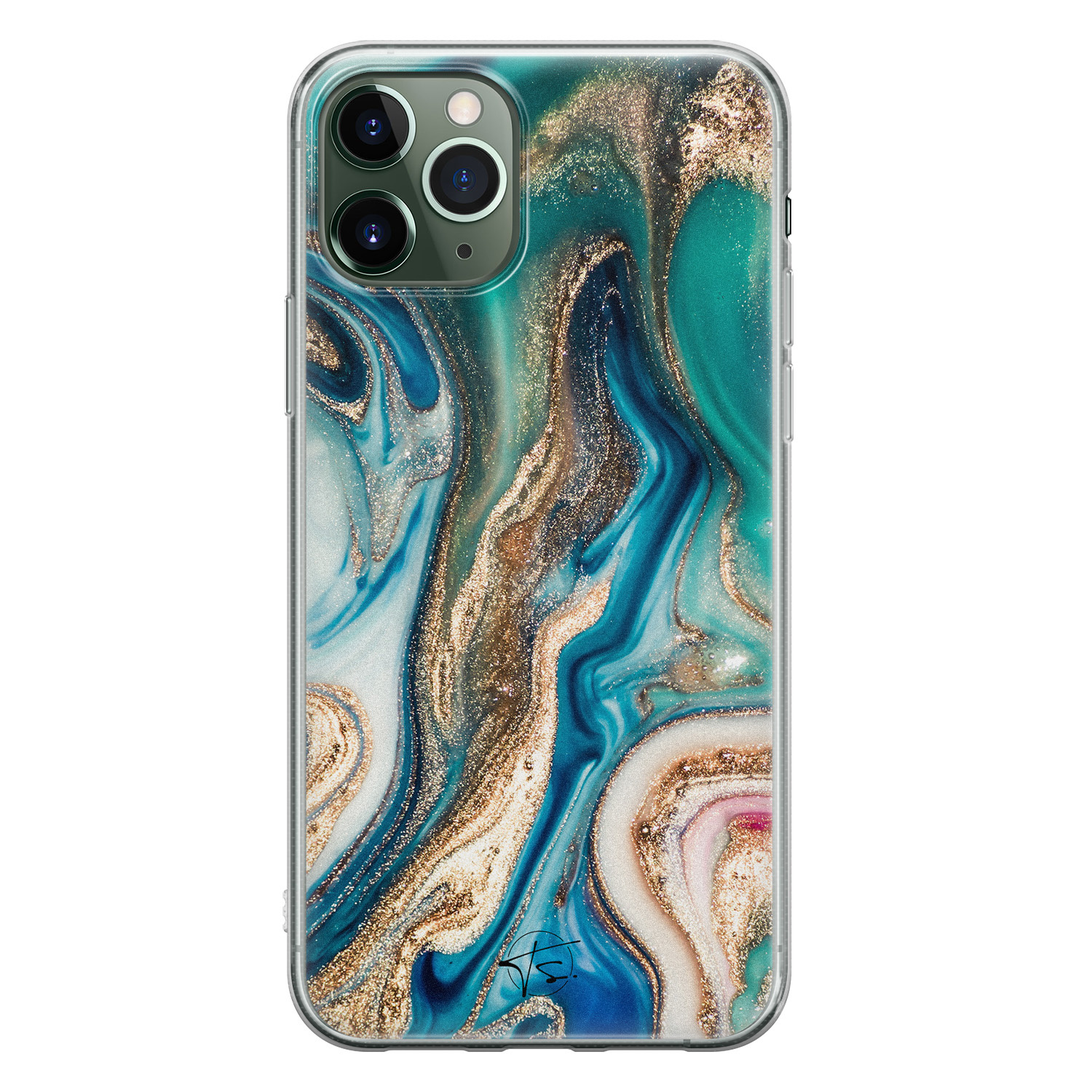 Telefoonhoesje Store iPhone 11 Pro siliconen hoesje - Magic marble