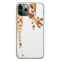 Leuke Telefoonhoesjes iPhone 11 Pro siliconen hoesje - Giraffe